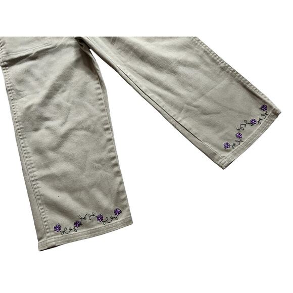 Winnie The Pooh Pants Girl‎ Size 7/8M Beige Embroidered Just Pooh Drawstring - Picture 4 of 7